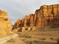 Rock formations in Canyon Charyn (Sharyn) National Park Royalty Free Stock Photo